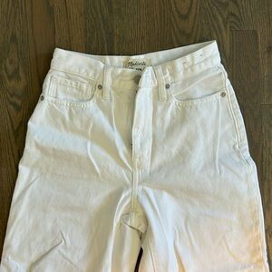 High rise white jeans madewell